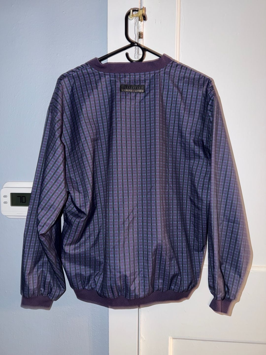 Forrester's Pullover Windbreaker Purple Plaid Outerwear 3