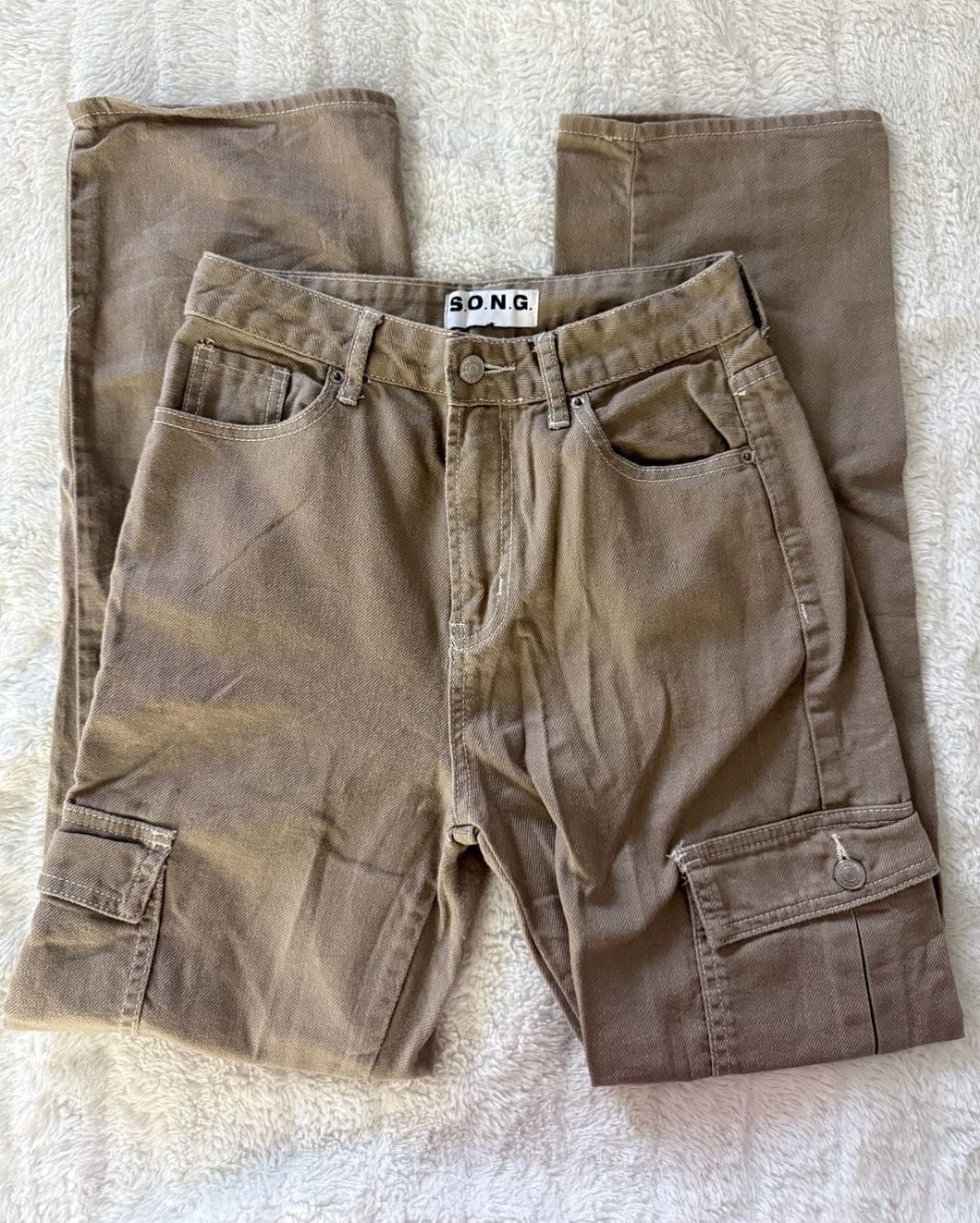 S.O.N.G. Cargo Pants Size 3/26 Brown Cotton 1
