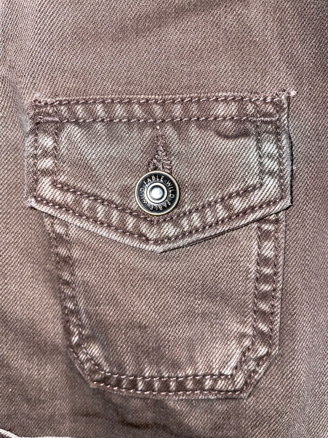 Wild Fable Brown Canvas Chore Jacket Black Corduroy Collar Utility Workwear M 7