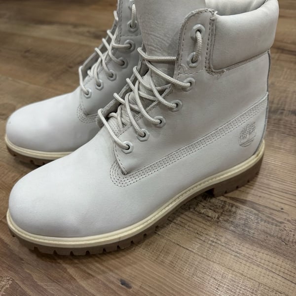 Timberland 6-Inch Premium Waterproof Boots Light Grey Womens 9.5
