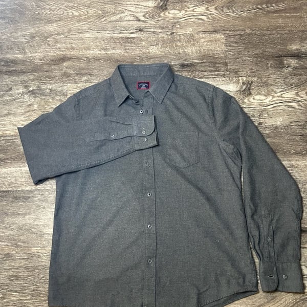 UNTUCKit Button-Up Long Sleeve Shirt Large Slim Fit Gray Cotton Casual