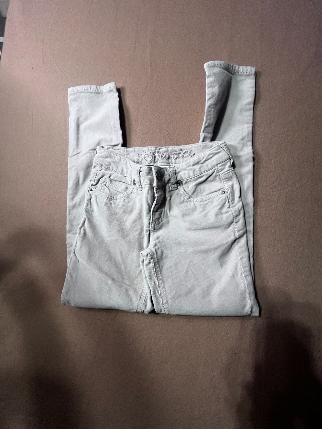 Justice Skinny Corduroy Pants Size 10S 5