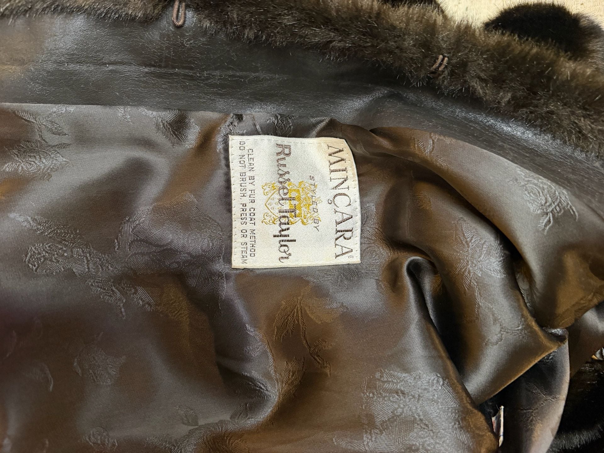 Mincara Styled By Russel Taylor Fur Coat Brown Vintage 3
