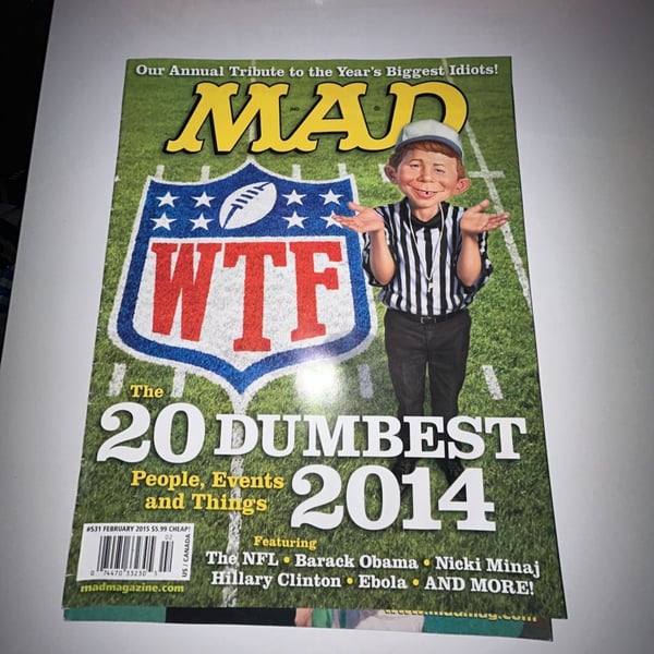 Mad Magazine #531 February 2015 The 20 Dumbest People Events and Things 2014