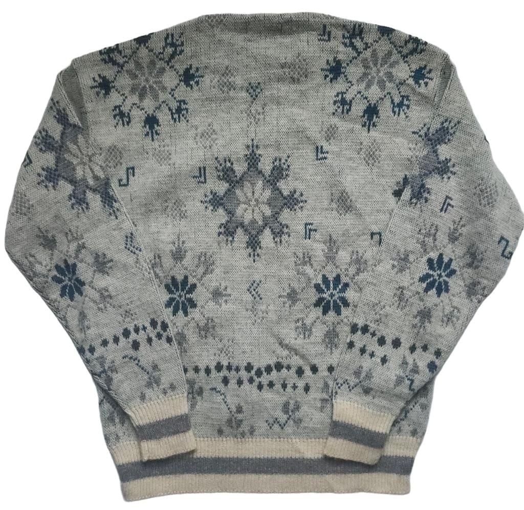 Vintage Pendleton Pullover Sweater Size L Gray Snowflake Wool Made In USA 5