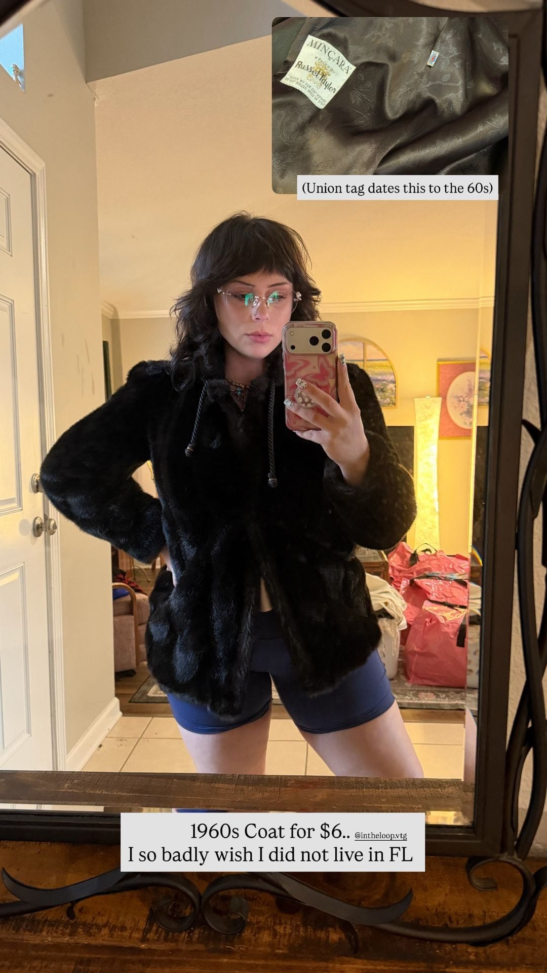 Mincara Styled By Russel Taylor Fur Coat Brown Vintage 5