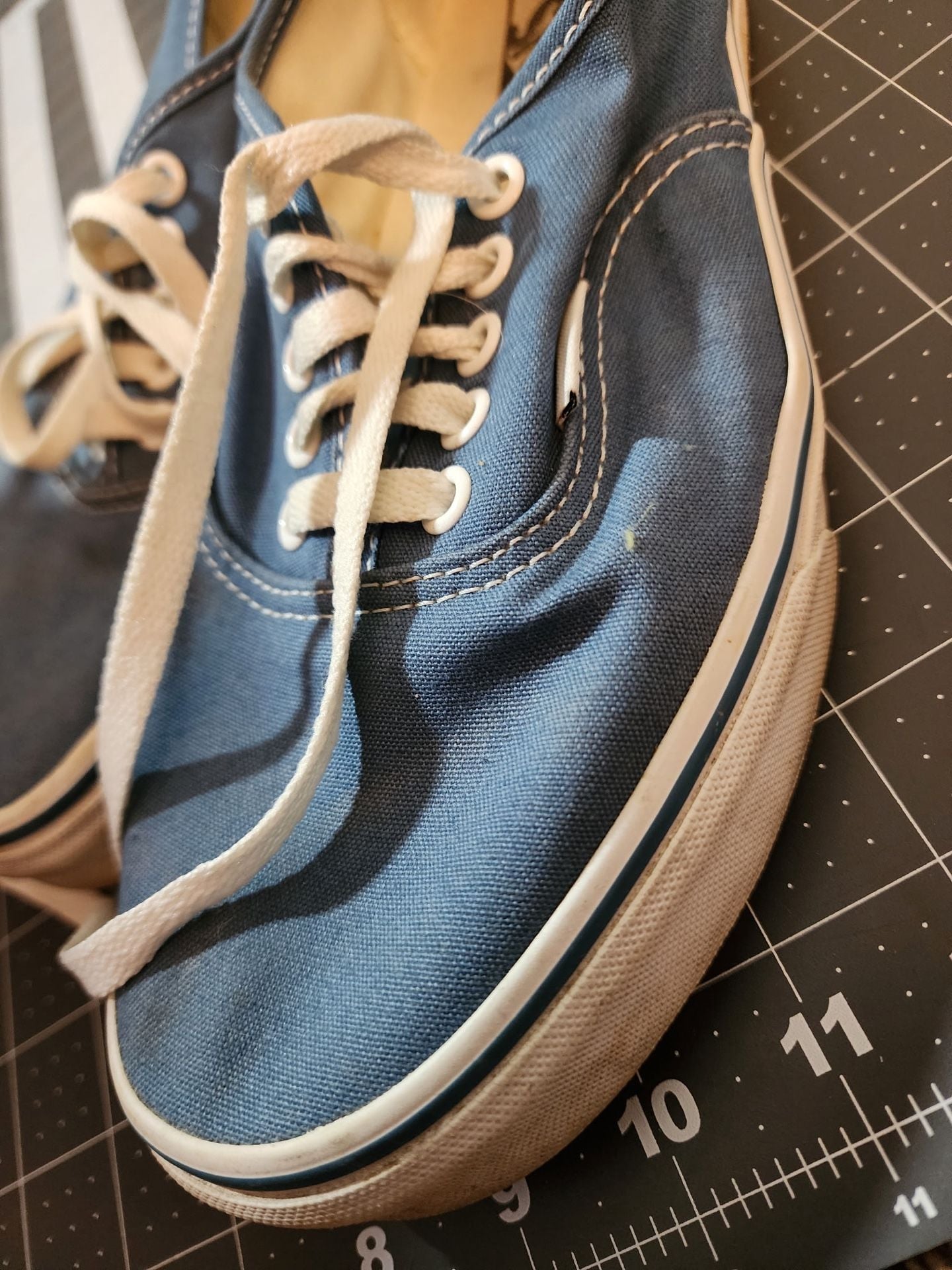 Vans Authentic Size 9 Blue Canvas Lace Up Sneakers 2