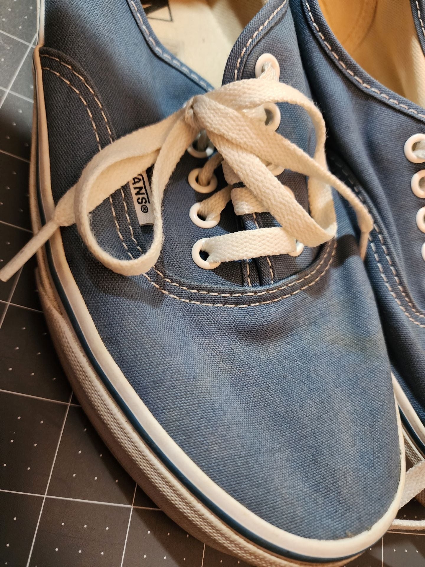 Vans Authentic Size 9 Blue Canvas Lace Up Sneakers 3