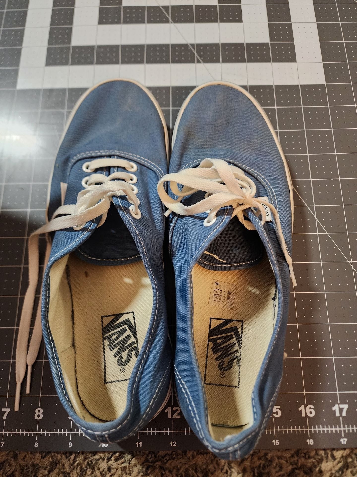 Vans Authentic Size 9 Blue Canvas Lace Up Sneakers 5