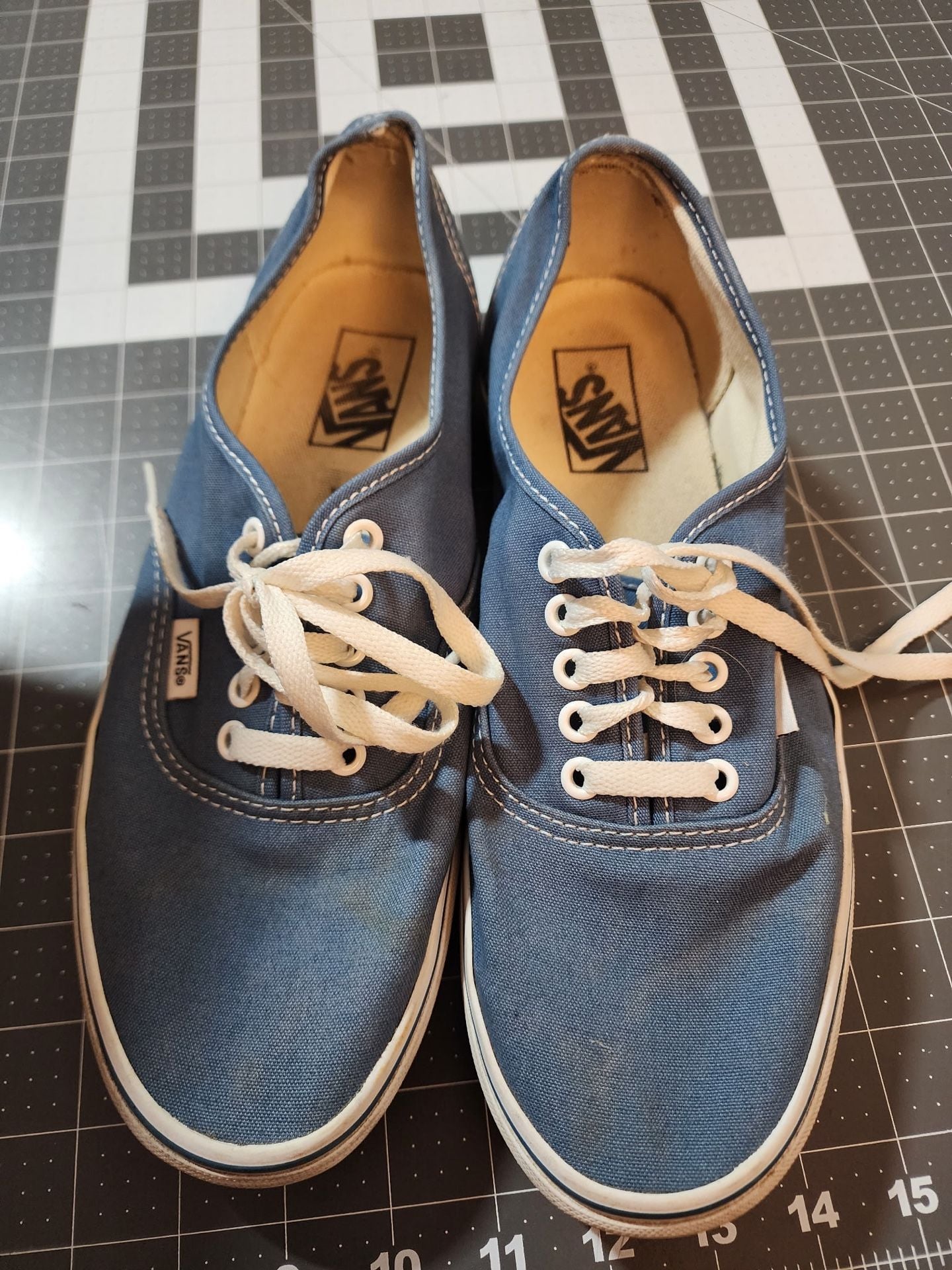 Vans Authentic Size 9 Blue Canvas Lace Up Sneakers 6