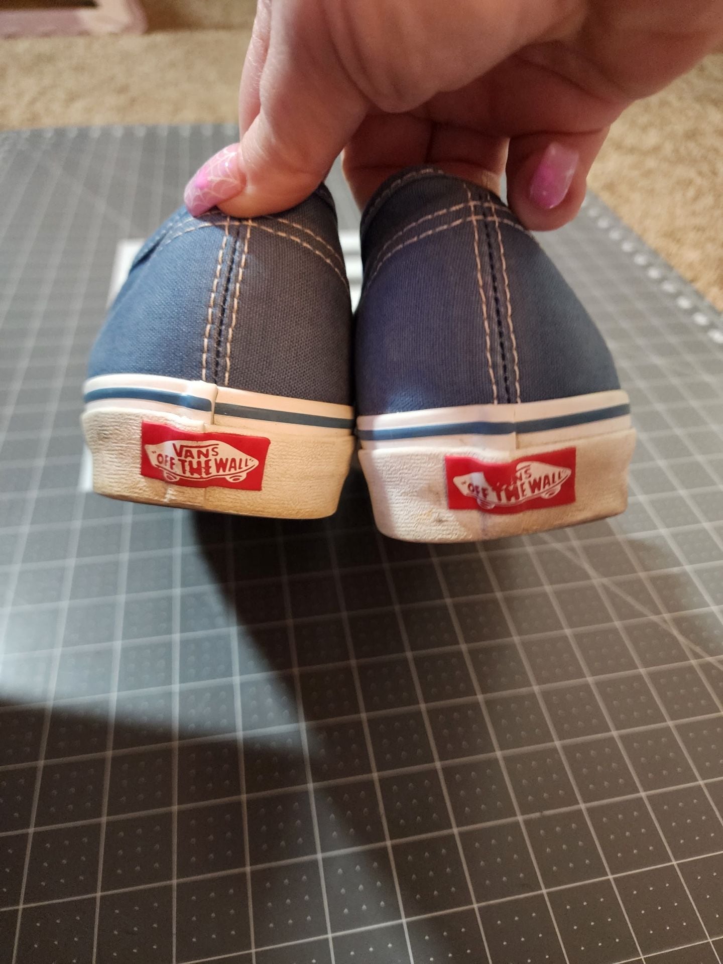 Vans Authentic Size 9 Blue Canvas Lace Up Sneakers 7