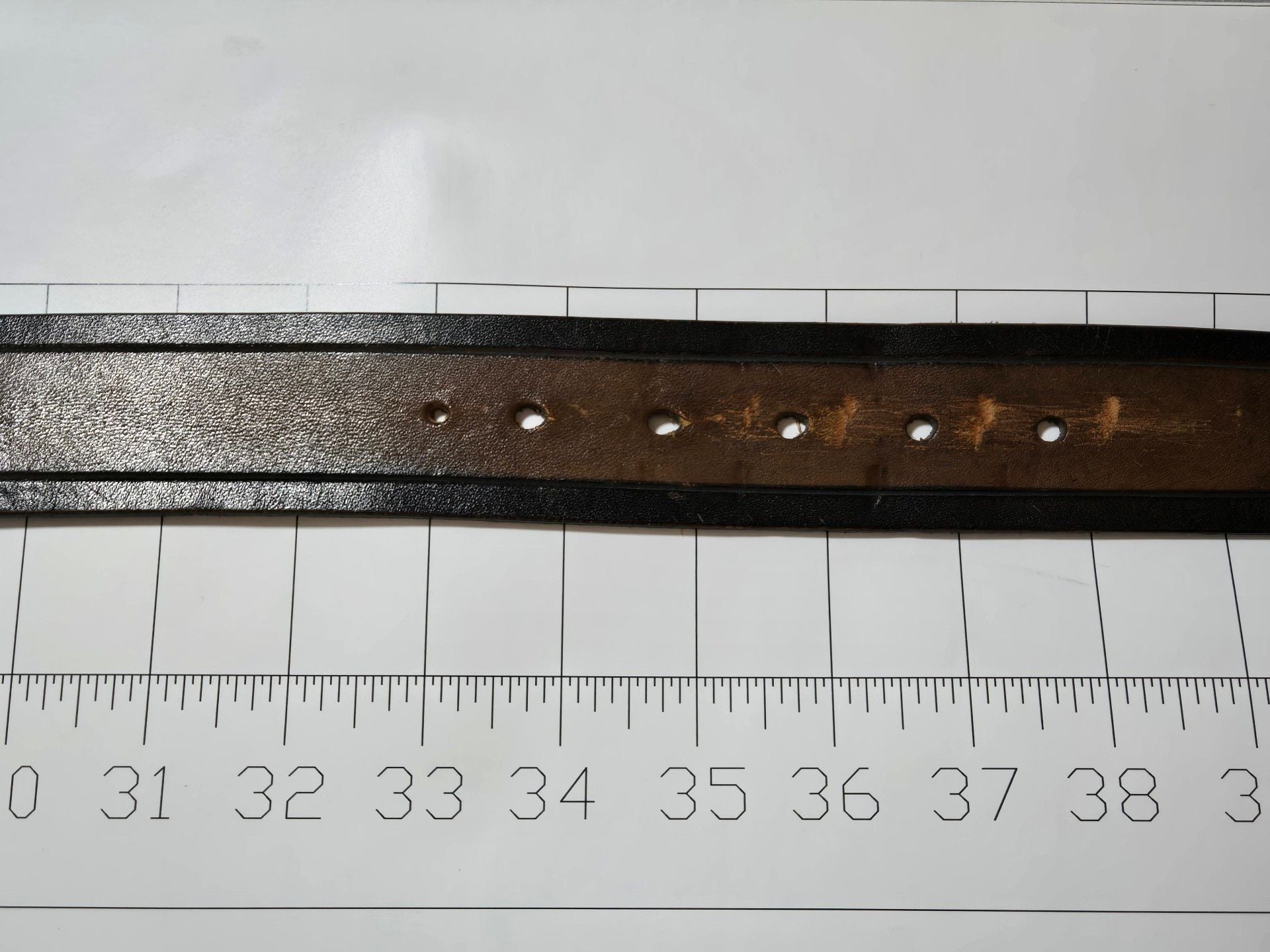 Genuine Leather Tiger Eye Stone Buckle Belt Size 36 Brown Made In USA 3