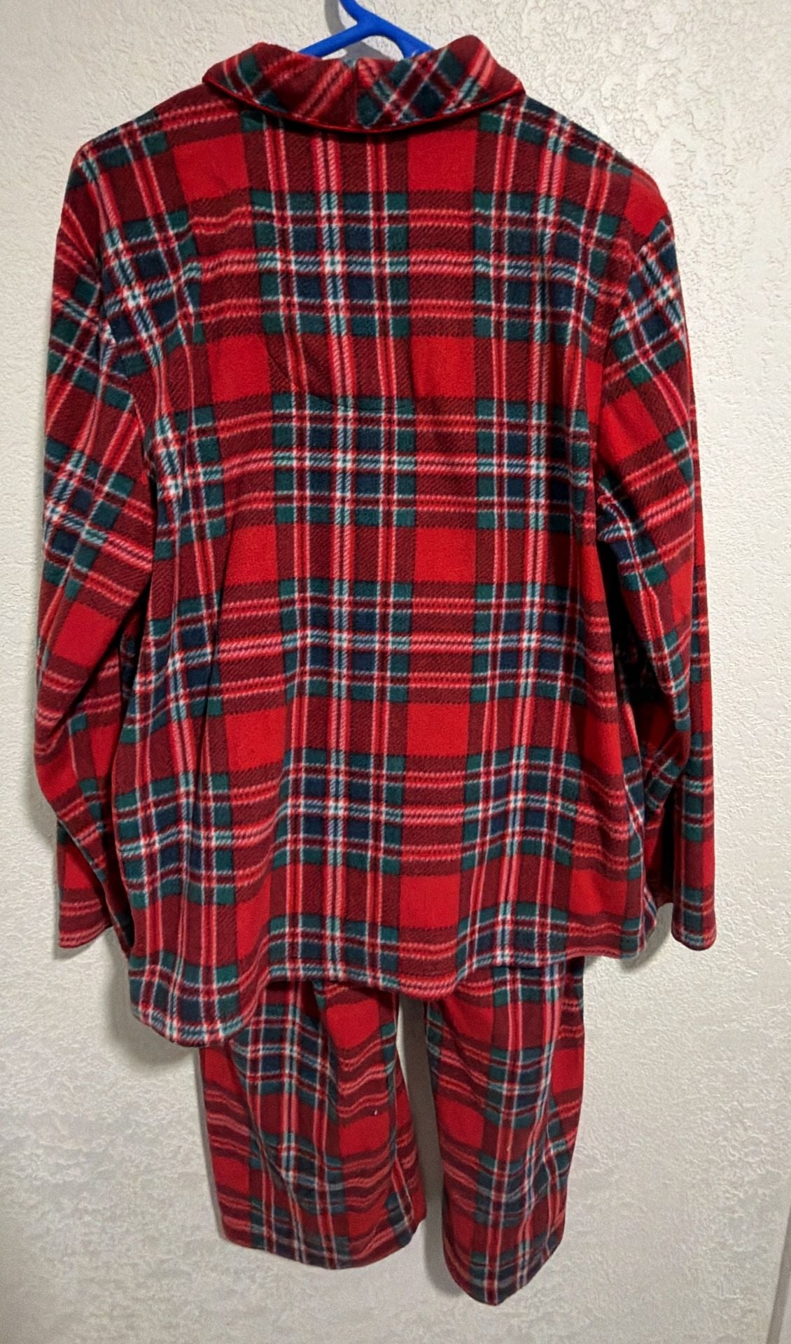 Lauren Ralph Lauren Fleece Pajama Set Size XL Red Plaid 3