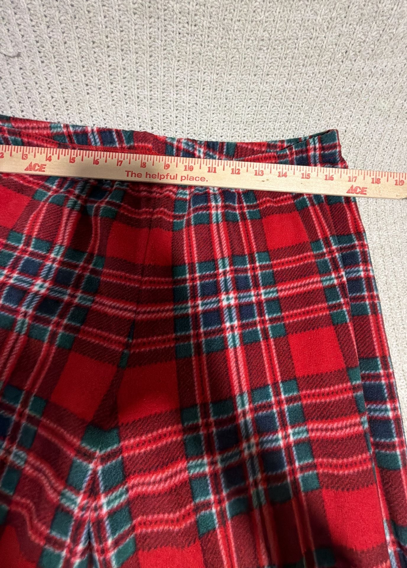 Lauren Ralph Lauren Fleece Pajama Set Size XL Red Plaid 5