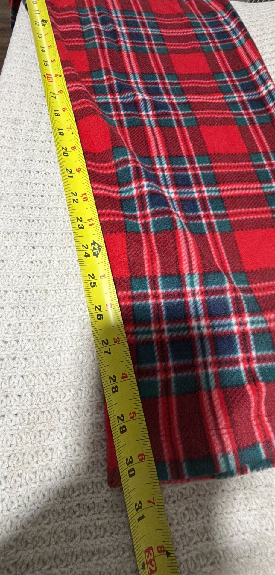 Lauren Ralph Lauren Fleece Pajama Set Size XL Red Plaid 7