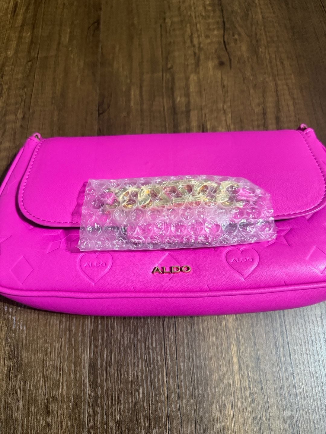 ALDO Fuchsia Pink Shoulder Bag with Gold Chain – New Without Tags 2