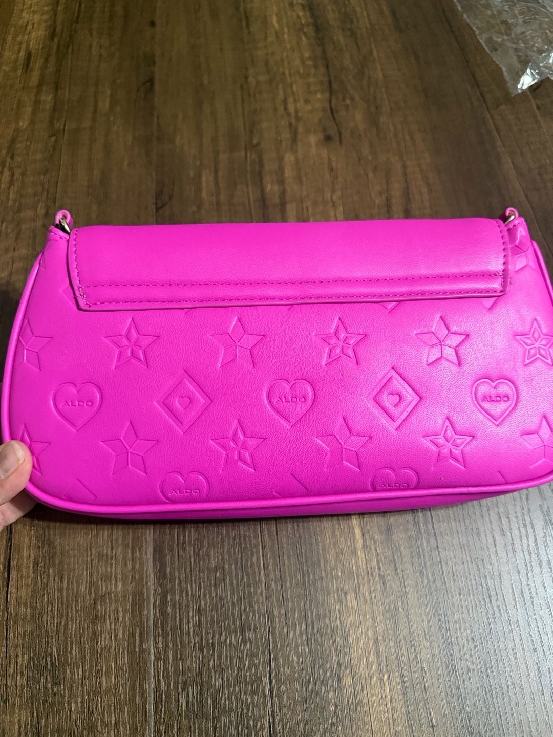 ALDO Fuchsia Pink Shoulder Bag with Gold Chain – New Without Tags 5