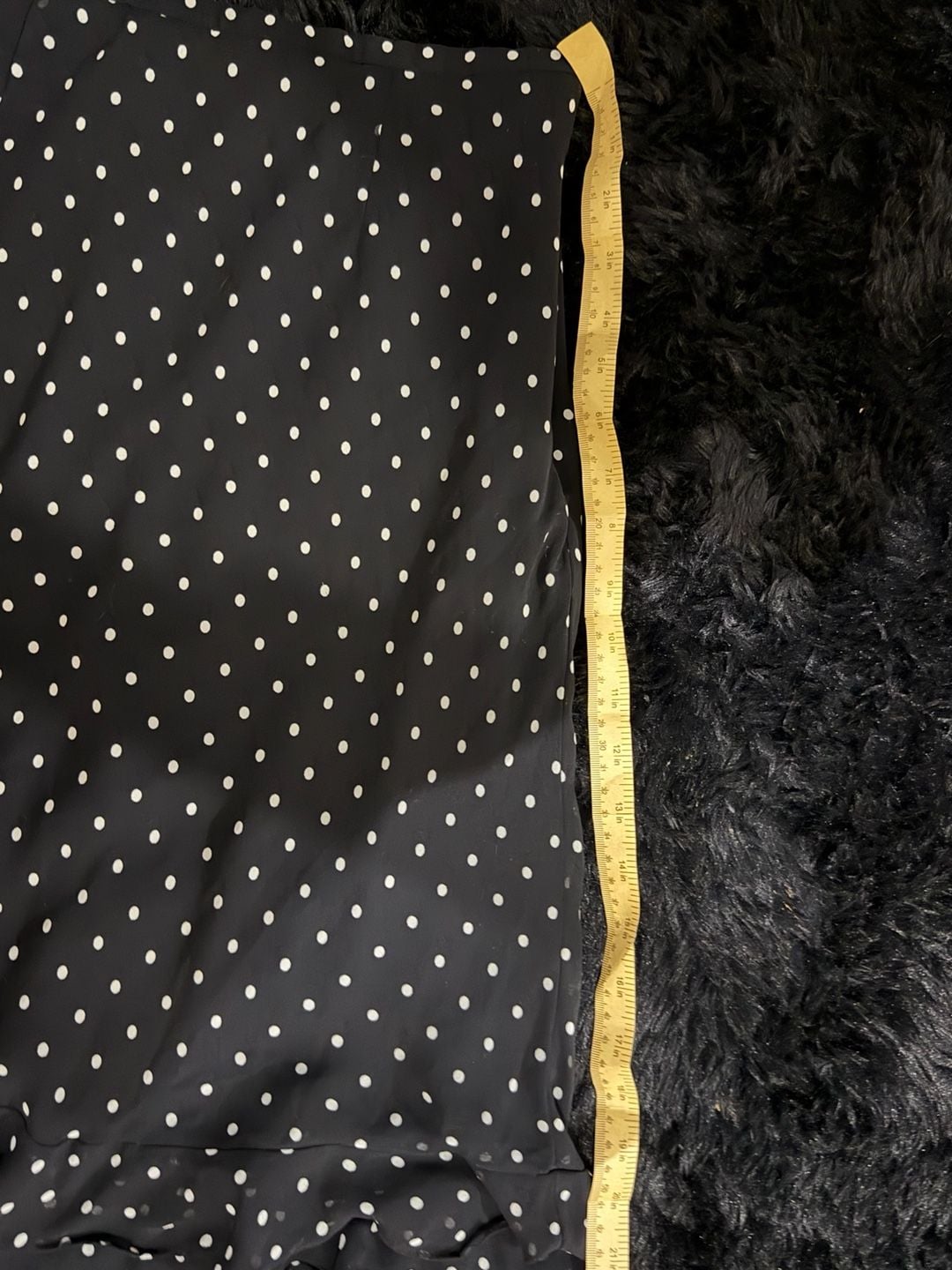 Polka Dot Midi Skirt Black White 5