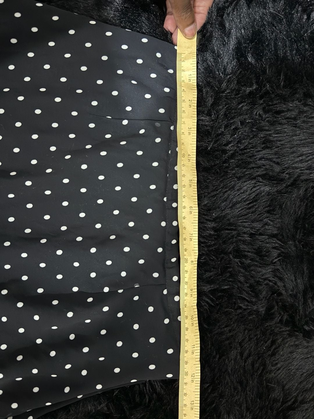 Polka Dot Midi Skirt Black White 6