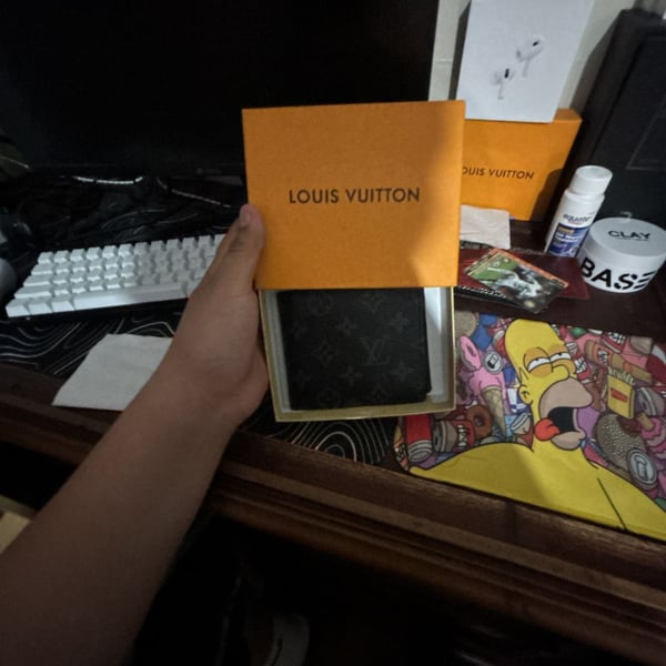 Louis Vuitton Monogram Eclipse Slender Black Wallet