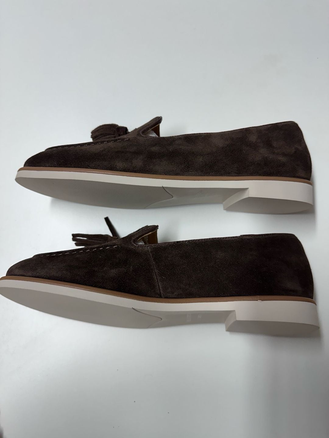 Beau Today Suede Tassel Loafers Brown w/ Dust Bags 5