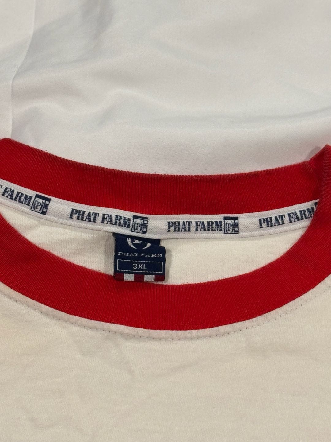 Y2K 2000’s Rap Phat Farm Graphic Ringer T-Shirt Size 3XL 4
