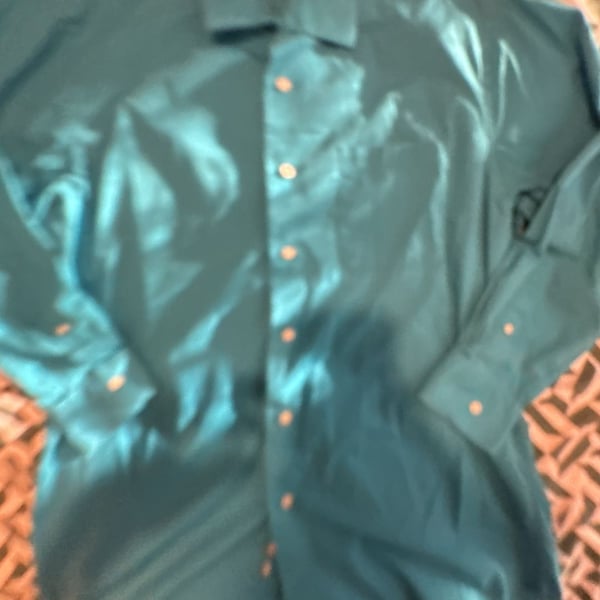 Ivy Crew Dress Shirt Size 16-16.5 32/33 Teal Long Sleeve Button Down
