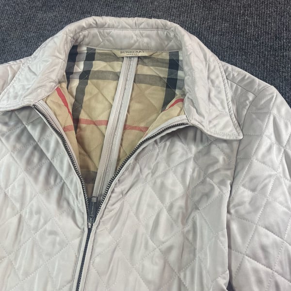 Burberry London Quilted Jacket Nova Check Lining cream women’ S/M