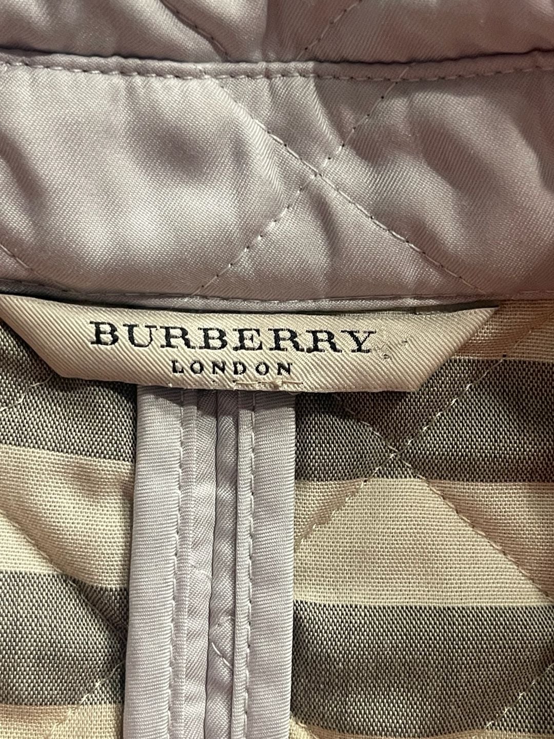 Burberry London Quilted Jacket Nova Check Lining cream women’ S/M 4