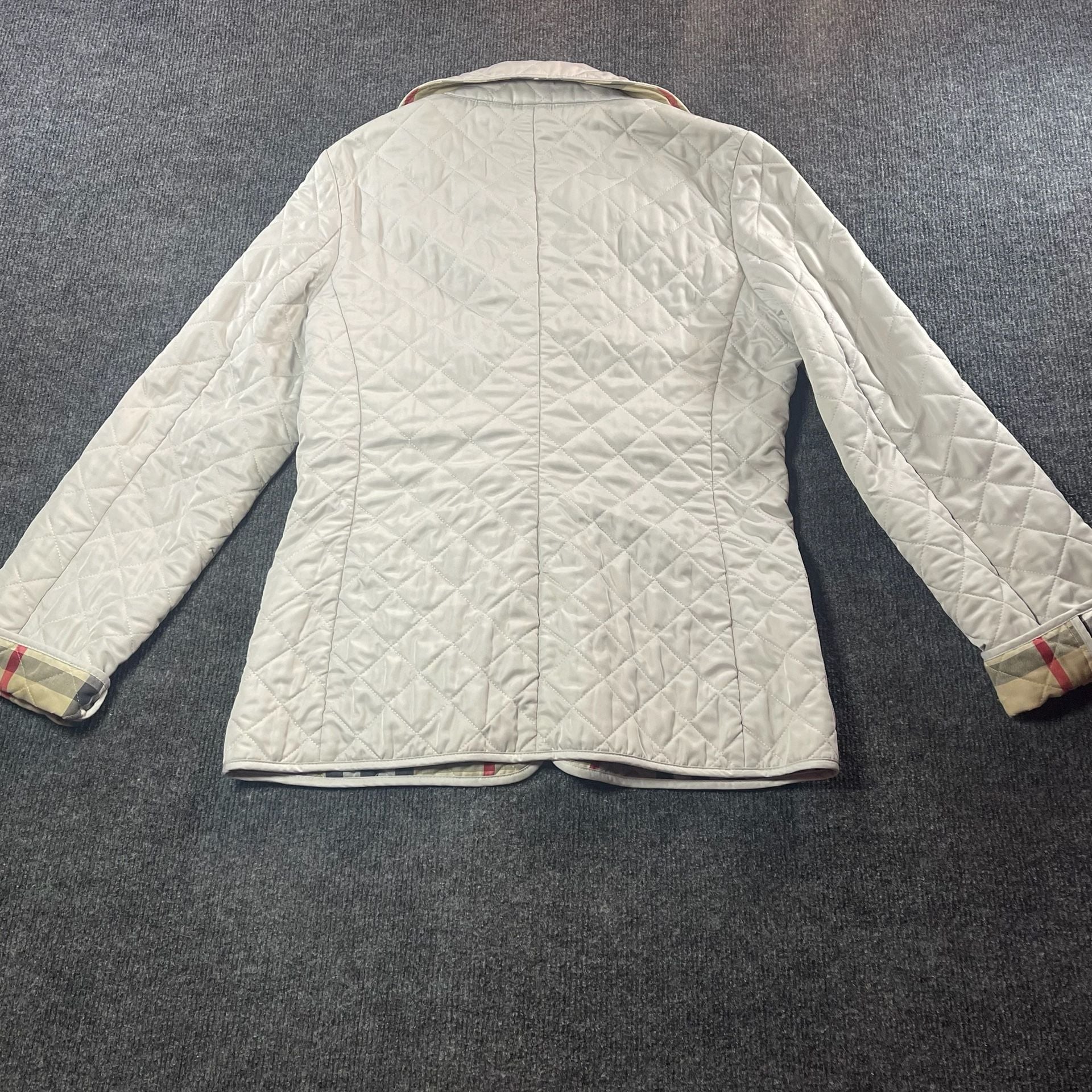 Burberry London Quilted Jacket Nova Check Lining cream women’ S/M 5