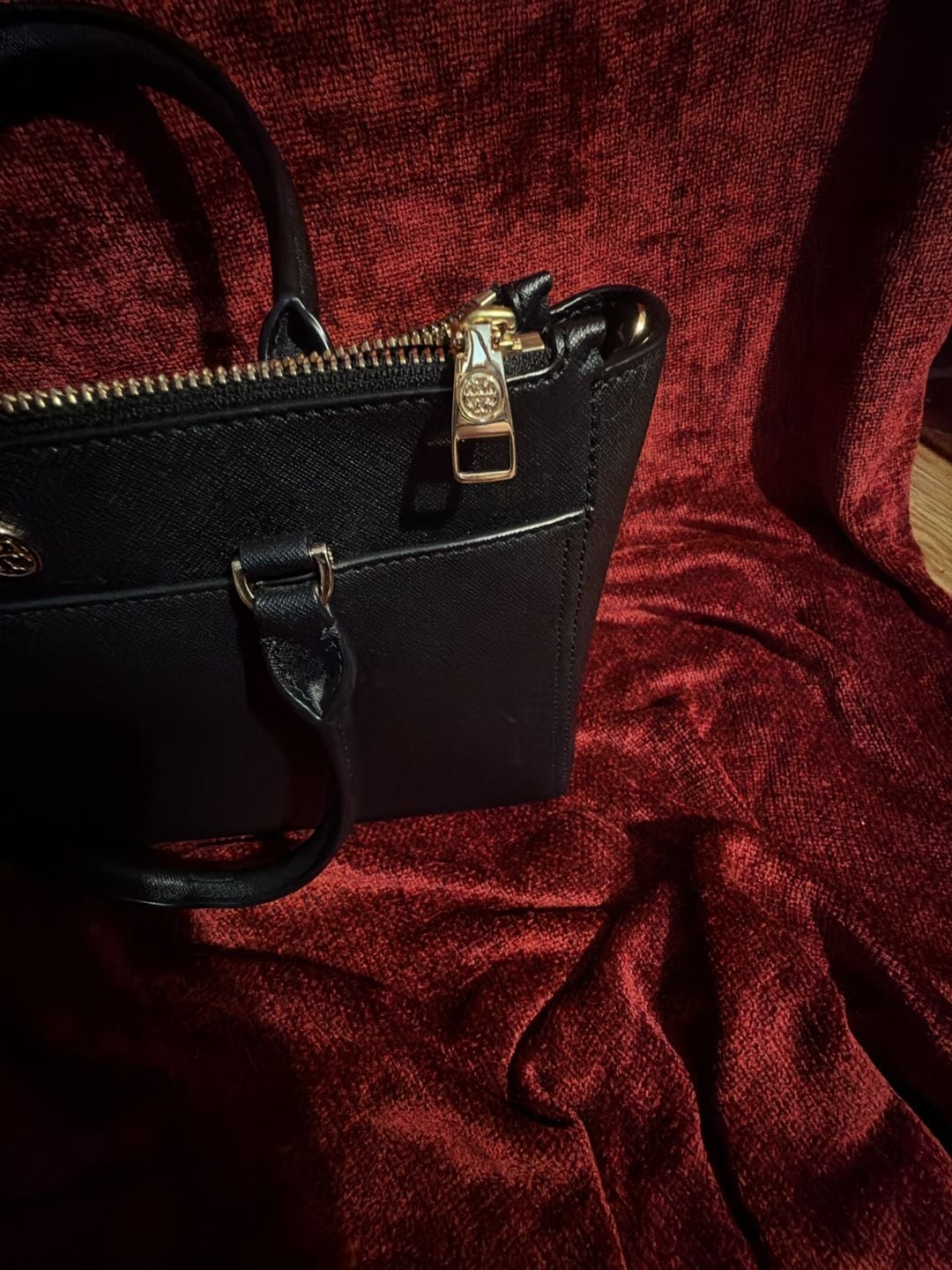 Tory Burch Robinson Black Saffiano Leather Tote Bag 3