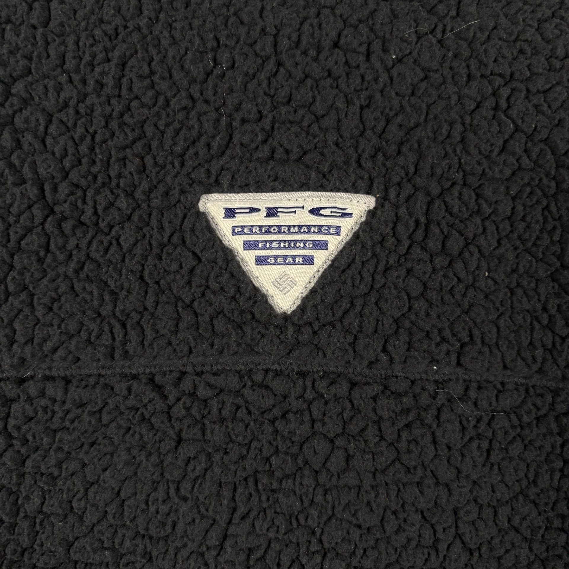 Columbia PFG Full Zip Fleece Jacket Size L Black Sherpa High Pile 8
