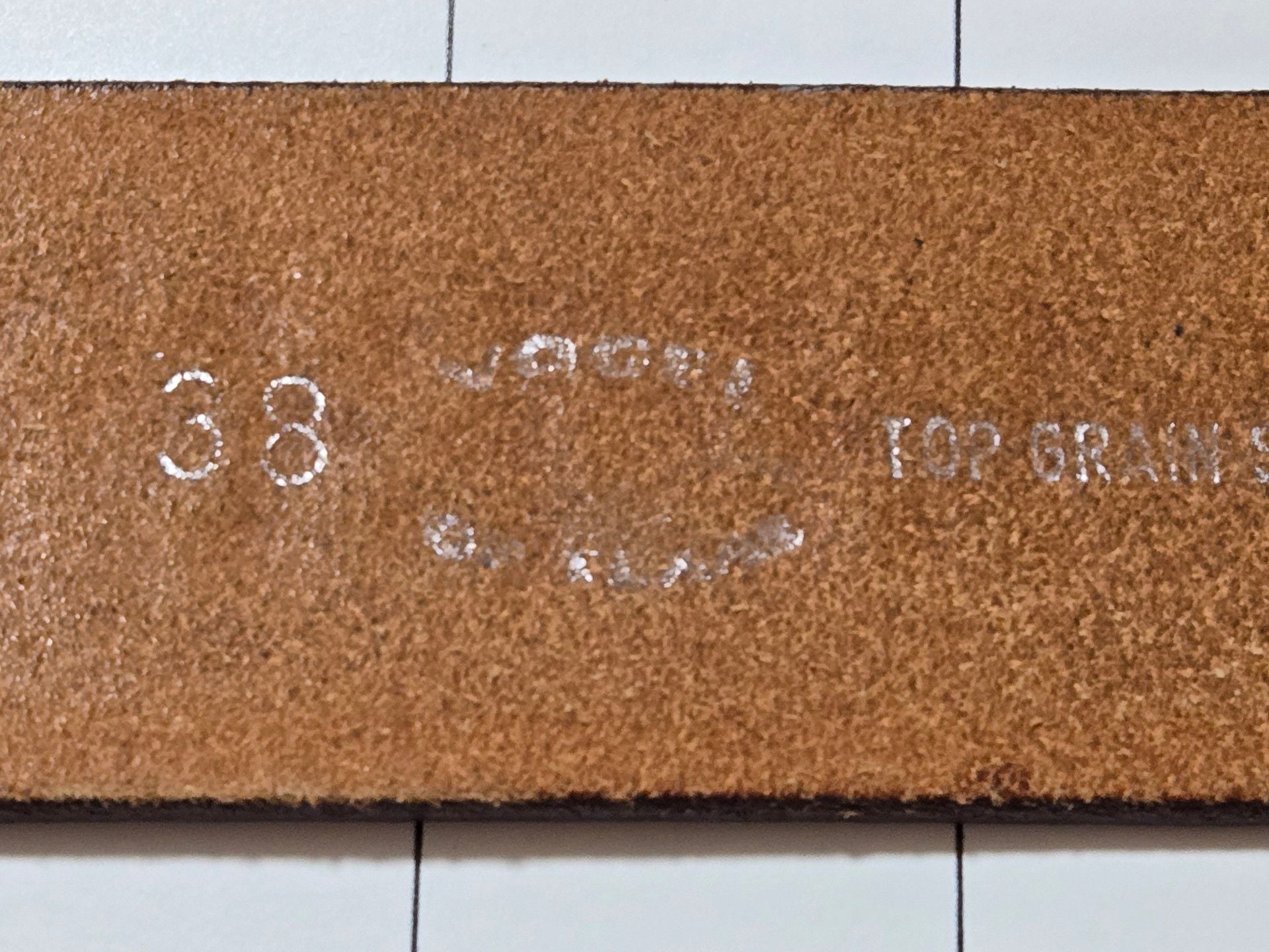 Vogel of Texas Western Belt Size 38 Brown Top Grain Steer Hide Gemstone Buckle 5