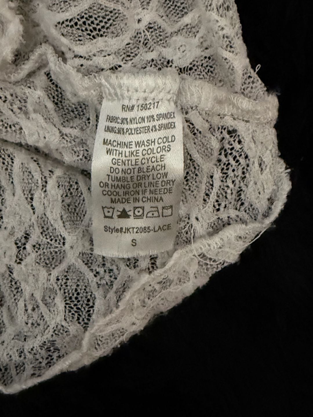 Good Day Project Lace Camisole Top White Tie Front Ruffle Crop 11