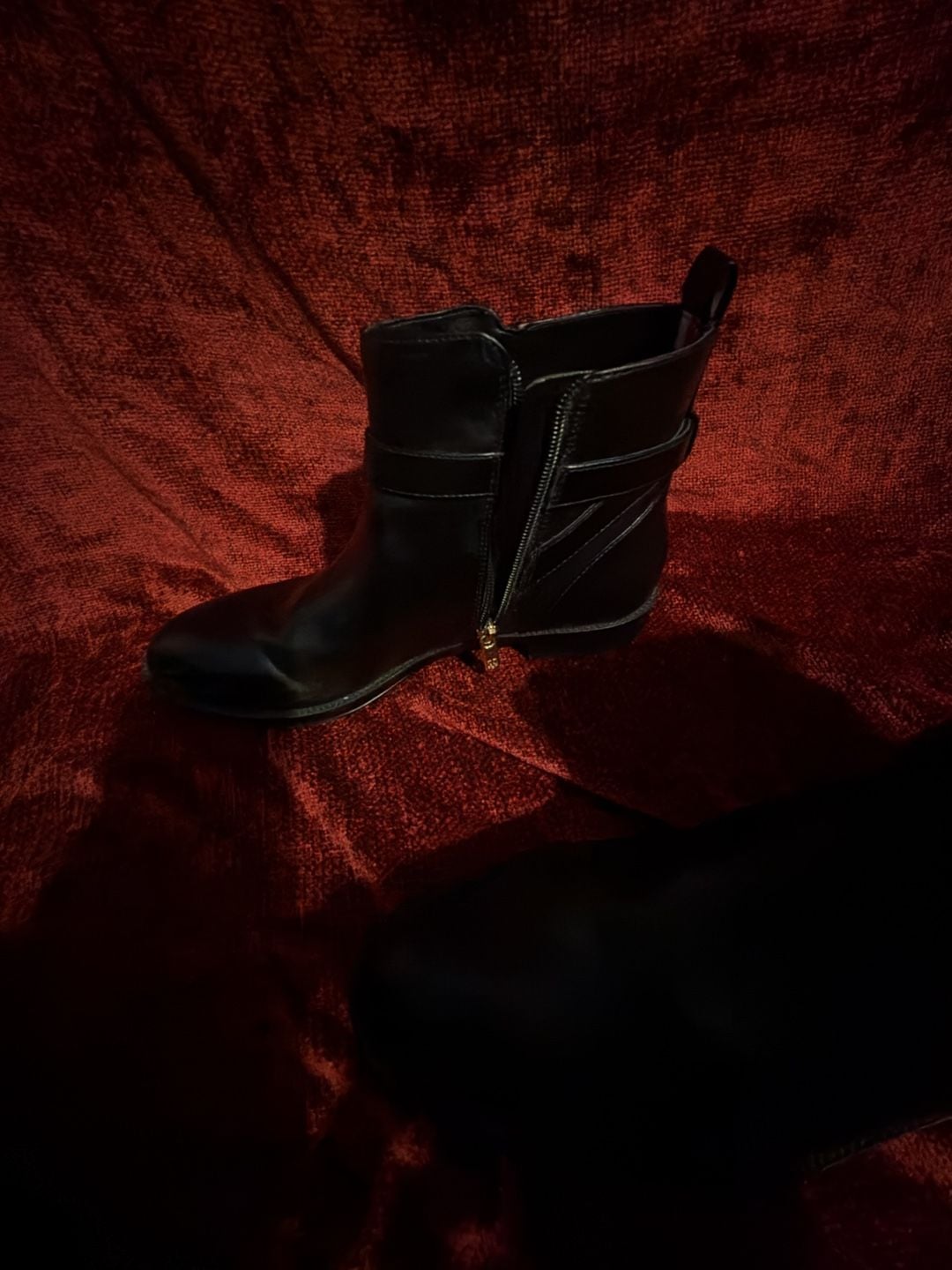 Tommy Hilfiger Rumore Ankle Boots Size 9M Black Buckle Zip 3