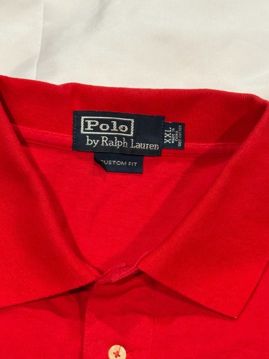 Polo Ralph Lauren Big Pony Polo Shirt XXL Red Custom Fit vintage Y2K 4