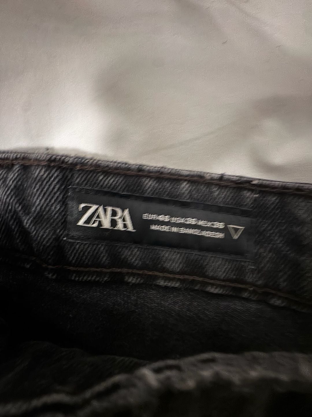 Zara Denim Shorts Size 36 Black Raw Edge Jorts 5