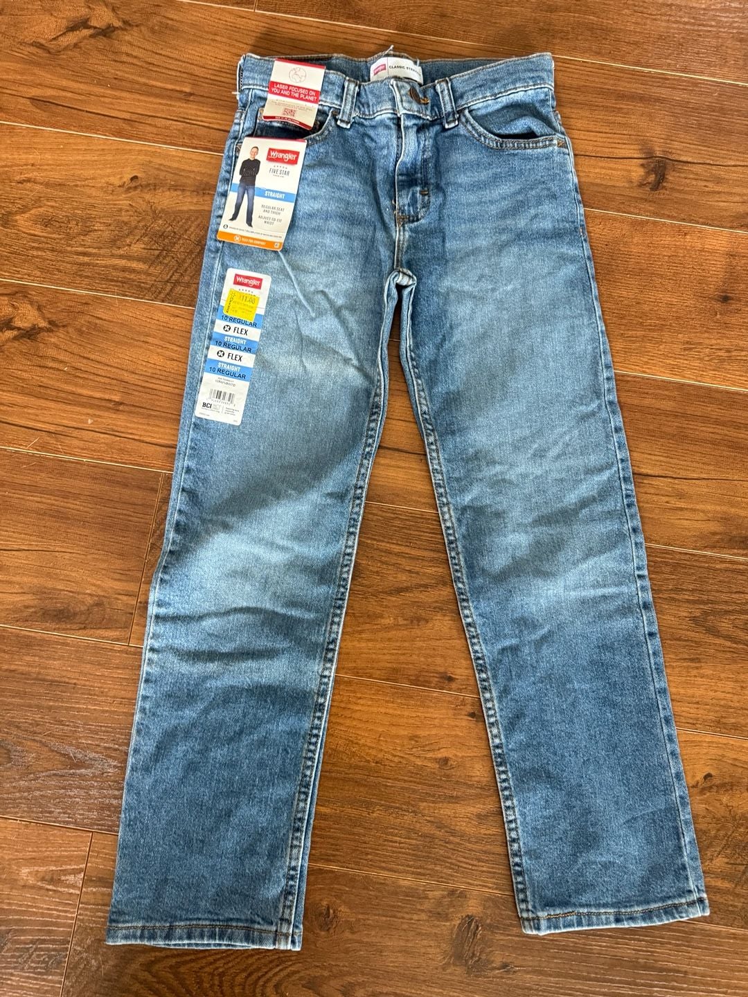 Wrangler Five Star Straight Jeans Size 10 Regular Blue Denim 2