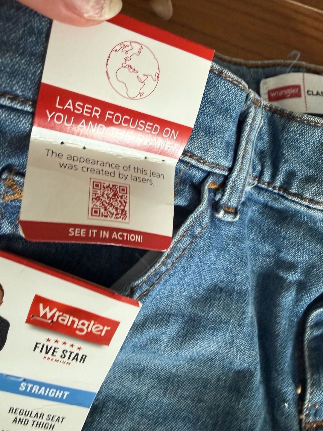 Wrangler Five Star Straight Jeans Size 10 Regular Blue Denim 4