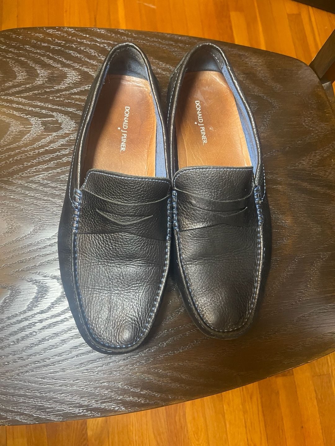 Donald J Pliner Varran Loafer Size 12M Black Leather Driving Shoes 2
