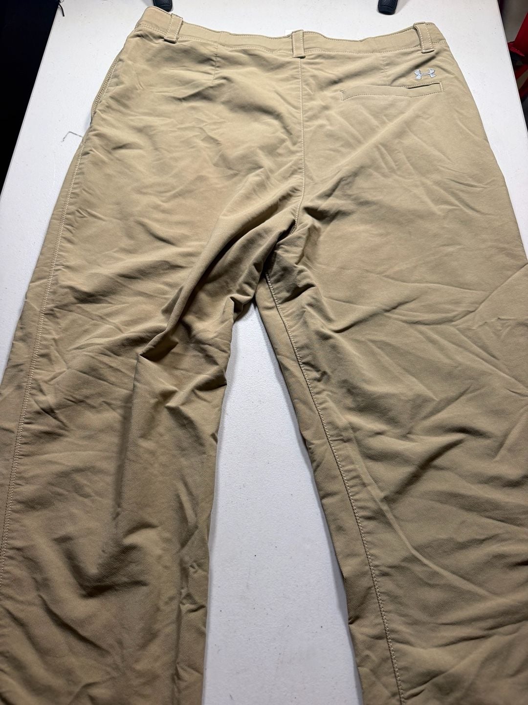 Under Armour Pants YXL Khaki Loose Fit Performance Youth 5