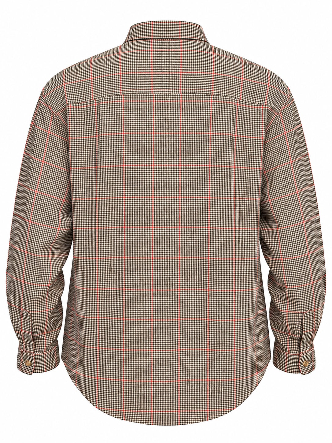 Tommy Hilfiger Mens XL Houndstooth Red Plaid Soft Cotton Shirt 3