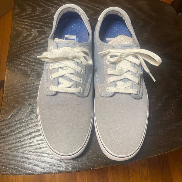 Vans Chima Ferguson Pro Shoes Blue White Canvas Suede