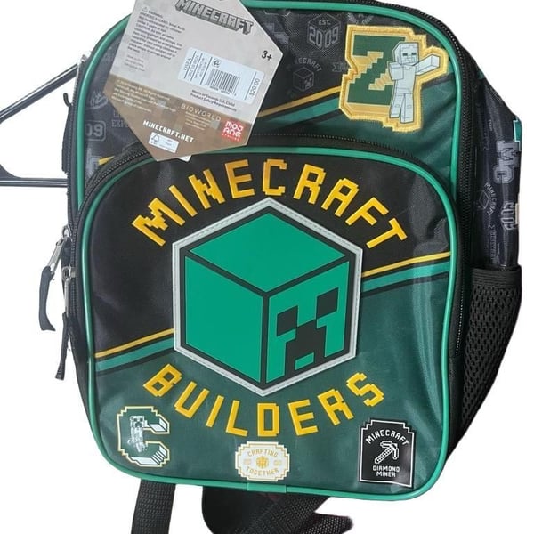 Bioworld Minecraft Builders Backpack Green Black OSFA