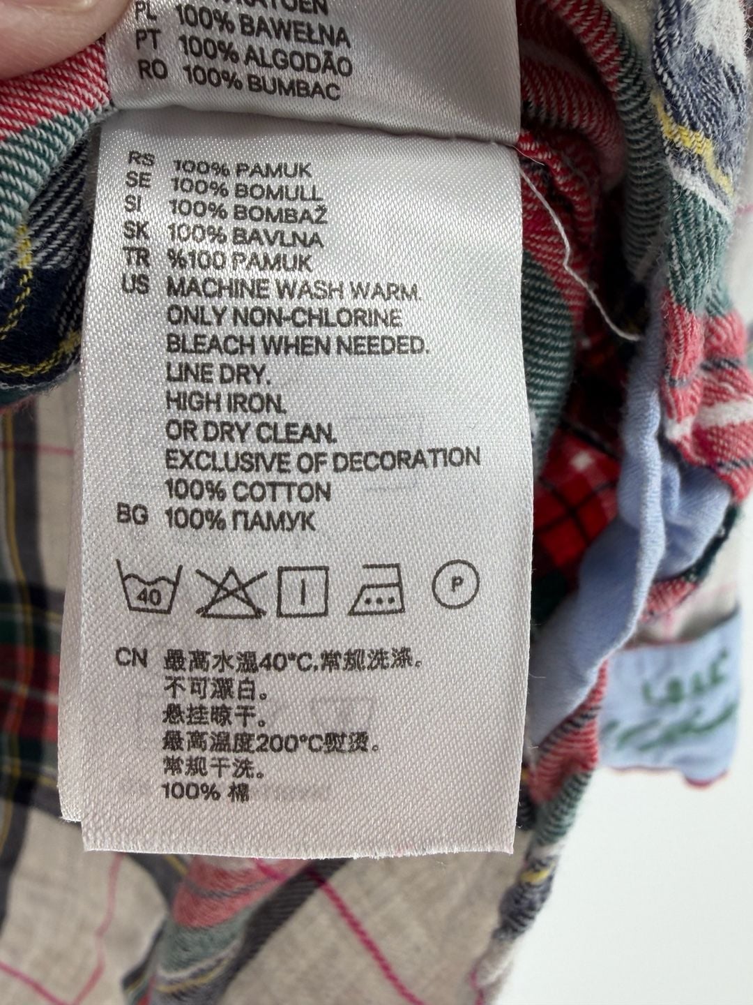 L.O.G.G. Label of Graded Goods Men’s Plaid Flannel Shirt Size M Elbow Patch 7