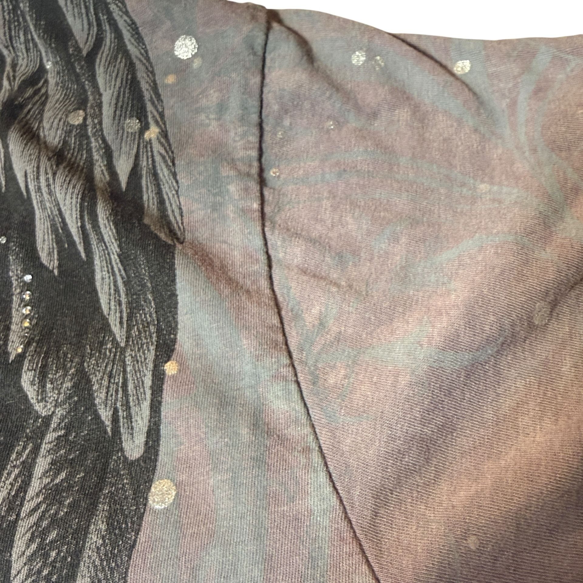 Affliction Women’s Distressed Vulnerable T-Shirt Size X-Large Dusty Rose 11