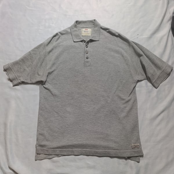Levi's Quality Clothing Polo Shirt Size L Gray Pique