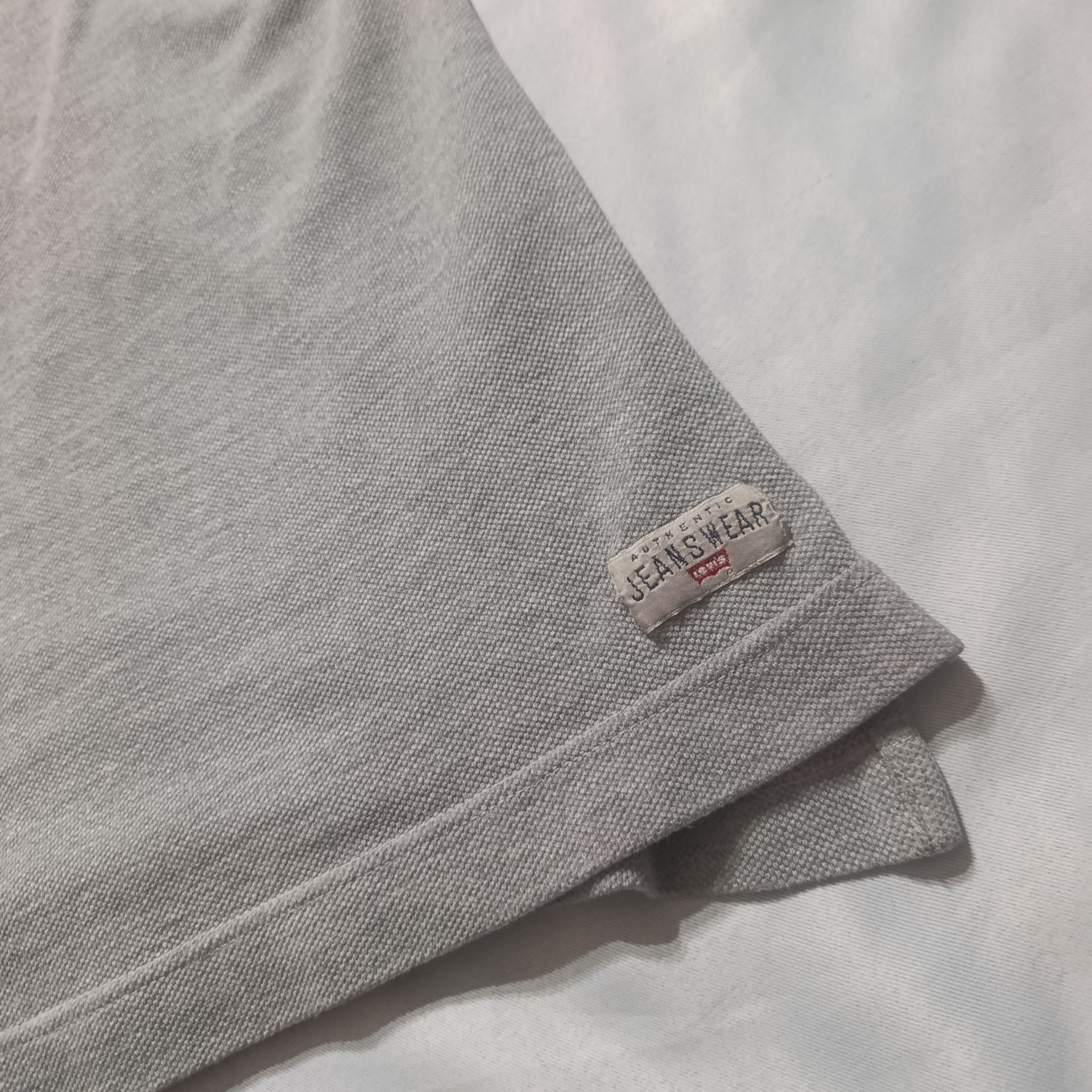 Levi's Quality Clothing Polo Shirt Size L Gray Pique 3