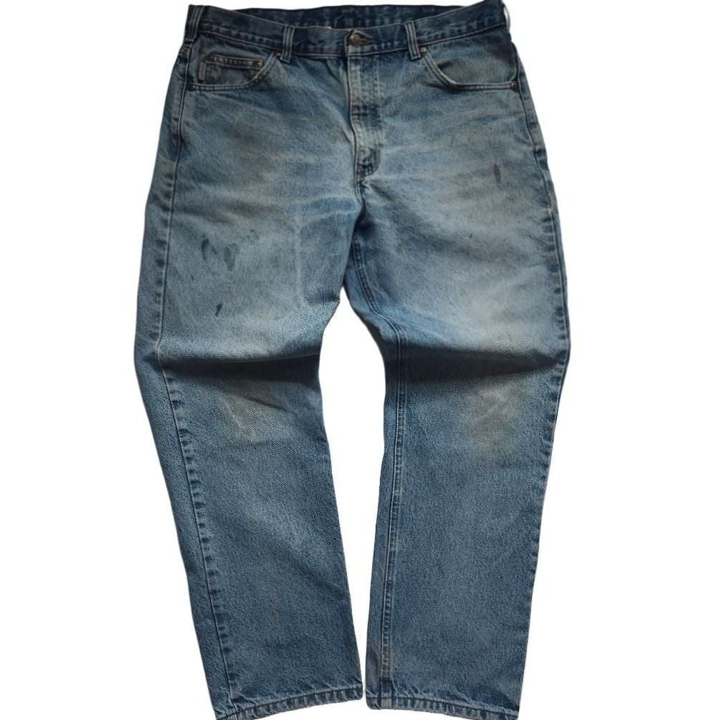 Carhartt Workwear Denim Jeans Distressed Blue 2