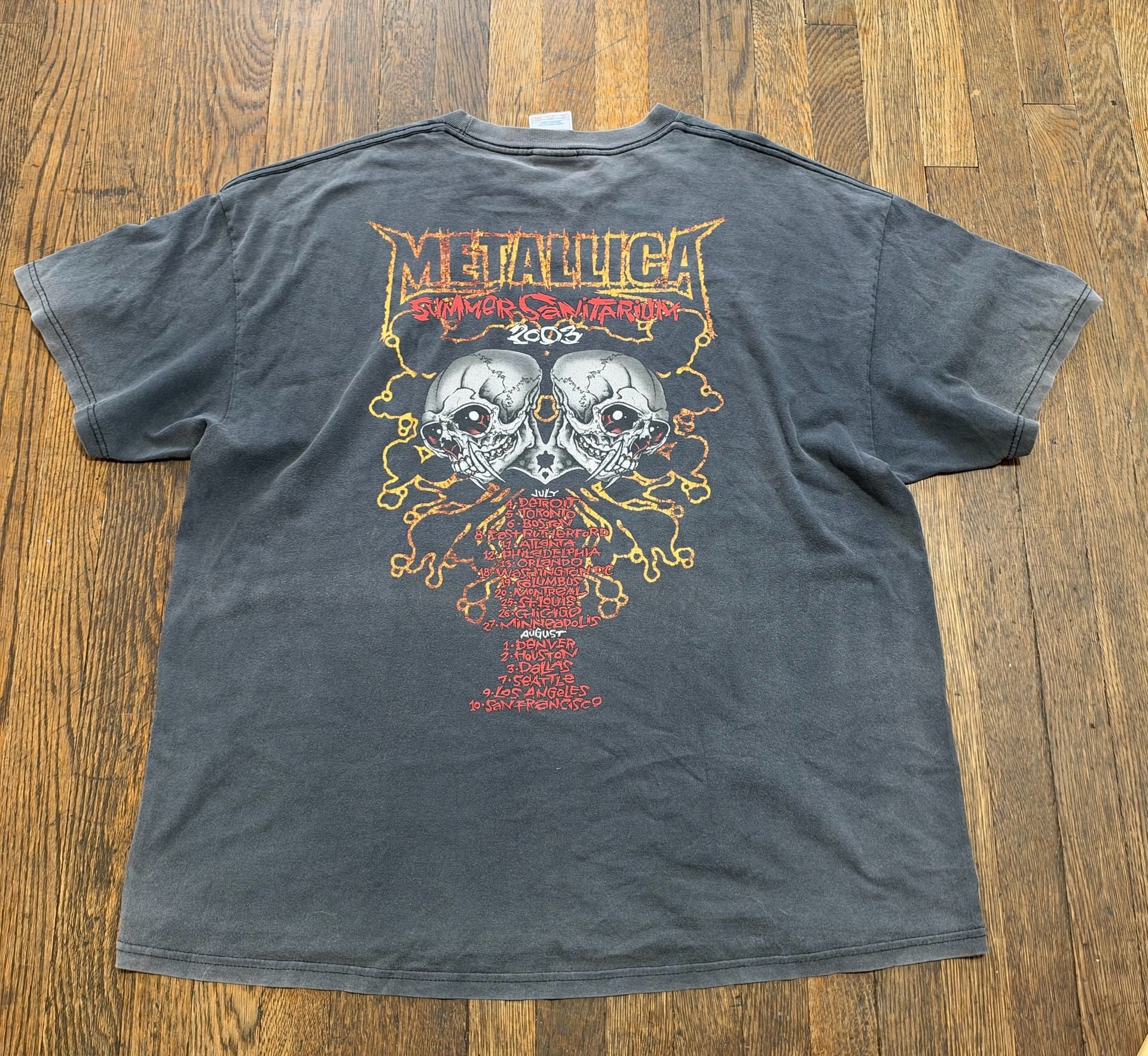 Vintage Metallica Pushead Summer Sanitarium 2003 T-Shirt Size 2XL Black 8